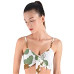 Nasturtium Flowers Plant Leaves Woven Tie Front Bralet