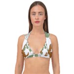 Nasturtium Flowers Plant Leaves Double Strap Halter Bikini Top