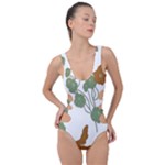 Nasturtium Flowers Plant Leaves Side Cut Out Swimsuit