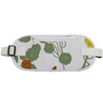 Nasturtium Flowers Plant Leaves Rounded Waist Pouch