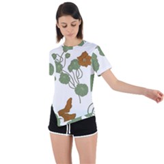 Asymmetrical Short Sleeve Sports T-Shirt 