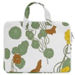 Nasturtium Flowers Plant Leaves MacBook Pro 15  Double Pocket Laptop Bag 