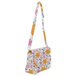 Pattern Background Vintage Floral Shoulder Bag with Back Zipper