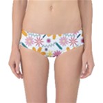 Pattern Background Vintage Floral Classic Bikini Bottoms