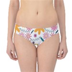 Pattern Background Vintage Floral Hipster Bikini Bottoms