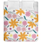 Pattern Background Vintage Floral Duvet Cover Double Side (California King Size)