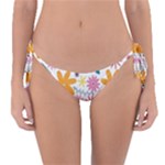 Pattern Background Vintage Floral Reversible Bikini Bottoms