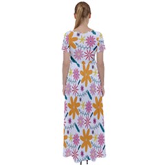 High Waist Short Sleeve Maxi Dress 