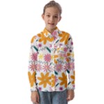 Pattern Background Vintage Floral Kids  Long Sleeve Shirt