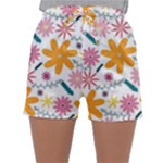 Pattern Background Vintage Floral Sleepwear Shorts