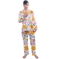 Men s Long Sleeve Satin Pajamas Set 