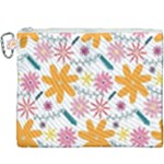 Pattern Background Vintage Floral Canvas Cosmetic Bag (XXXL)