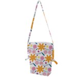 Pattern Background Vintage Floral Folding Shoulder Bag