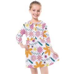 Kids  Quarter Sleeve Shirt Dress 