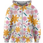 Pattern Background Vintage Floral Kids  Zipper Hoodie Without Drawstring