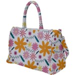 Pattern Background Vintage Floral Duffel Travel Bag