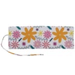 Pattern Background Vintage Floral Roll Up Canvas Pencil Holder (M)