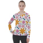 Pattern Background Vintage Floral Women s Pique Long Sleeve T-Shirt