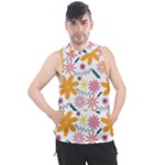 Pattern Background Vintage Floral Men s Sleeveless Hoodie