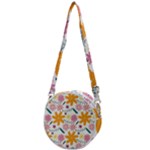 Pattern Background Vintage Floral Crossbody Circle Bag