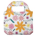 Pattern Background Vintage Floral Premium Foldable Grocery Recycle Bag