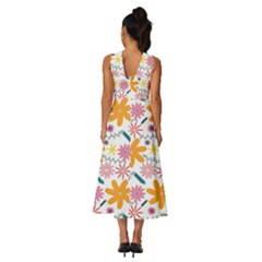 Sleeveless Cross Front Cocktail Midi Chiffon Dress 