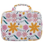 Pattern Background Vintage Floral Travel Toiletry Bag With Hanging Hook