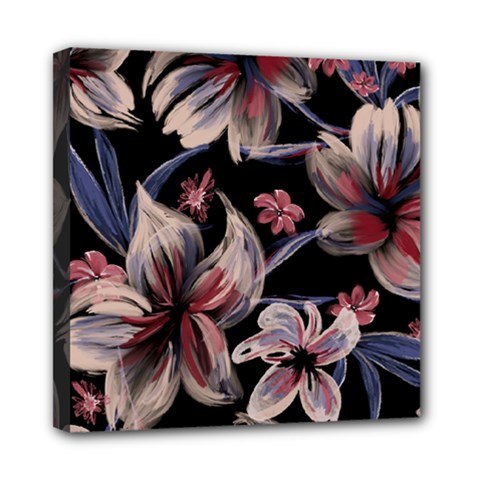 Flowers Floral Pattern Design Mini Canvas 8  x 8  (Stretched) from ArtsNow.com