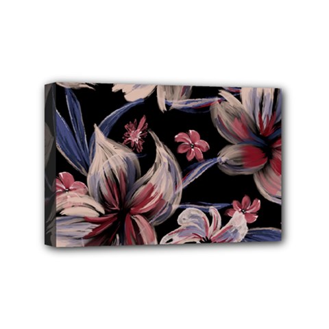 Flowers Floral Pattern Design Mini Canvas 6  x 4  (Stretched) from ArtsNow.com