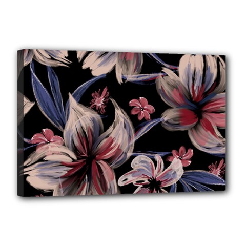 Flowers Floral Pattern Design Canvas 18  x 12  (Stretched) from ArtsNow.com