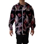 Flowers Floral Pattern Design Kids  Hooded Windbreaker