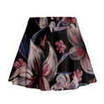 Flowers Floral Pattern Design Mini Flare Skirt