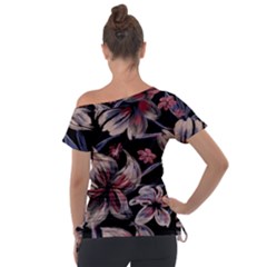 Off Shoulder Tie-Up T-Shirt 