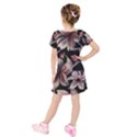 Kids  Short Sleeve Velvet Dress 