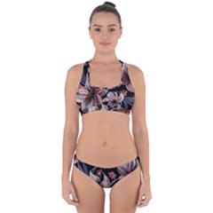 Flowers Floral Pattern Design Cross Back Hipster Bikini Set from ArtsNow.com