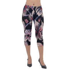 Lightweight Velour Capri Leggings  