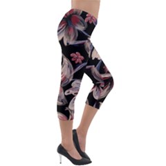 Lightweight Velour Capri Leggings  