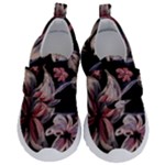 Flowers Floral Pattern Design Kids  Velcro No Lace Shoes