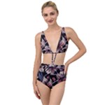 Flowers Floral Pattern Design Tied Up Two Piece Swimsuit