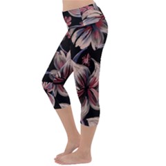 Lightweight Velour Capri Yoga Leggings 