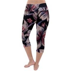 Lightweight Velour Capri Yoga Leggings 