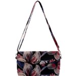 Flowers Floral Pattern Design Removable Strap Clutch Bag