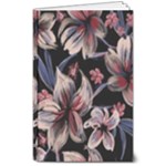 Flowers Floral Pattern Design 8  x 10  Softcover Notebook