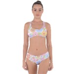 Pattern Background Vintage Floral Criss Cross Bikini Set