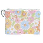 Pattern Background Vintage Floral Canvas Cosmetic Bag (XL)