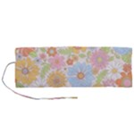 Pattern Background Vintage Floral Roll Up Canvas Pencil Holder (M)