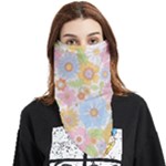 Pattern Background Vintage Floral Face Covering Bandana (Triangle)