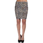 Brown Vintage Background Vintage Floral Pattern Bodycon Skirt