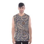 Brown Vintage Background Vintage Floral Pattern Men s Basketball Tank Top