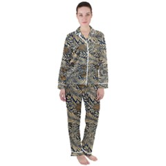 Women s Long Sleeve Satin Pajamas Set	 